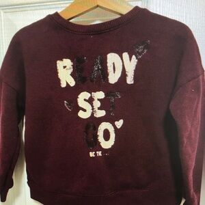 Burgundy Sweatshirt with Graphic Text